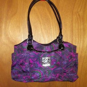 Pink and purple purse